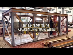 수출을 위한 고무로 덮인 파이프 철 프레임은 용접되고 있습니다